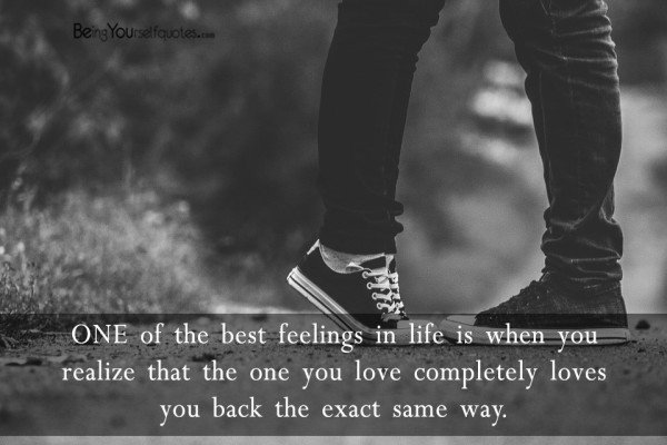 ONE of the best feelings in life is when you realize that - Being ...